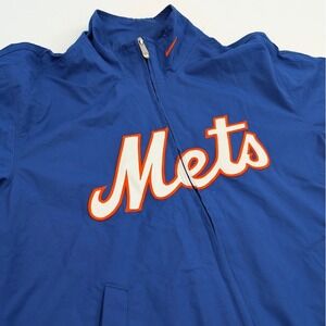 Nike New York Mets MLB Jacket Mens Small Blue Full‎ Zip Windbreaker Embroidered